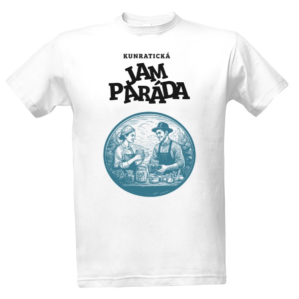Tričko s potiskem Kunratická Jamparáda 2024 Retro Azur Circle 36