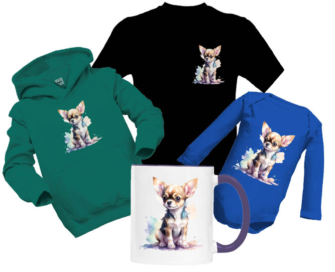 Tričko s potiskem malá čivava